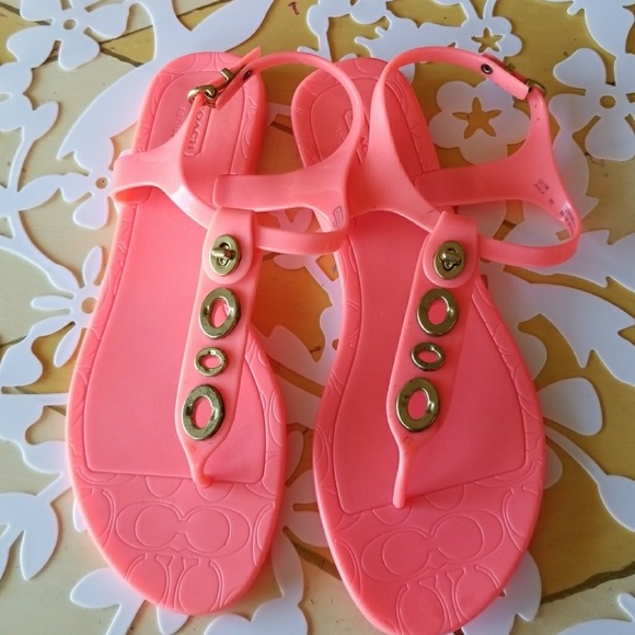 Coach Shoes - Coach Coral Spa Beach Pool Rubber Sandals